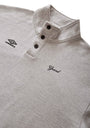 GRAND X UMBRO SWEATSHIRT WITH BUTTON COLLAR ASH GREY thumbnail image