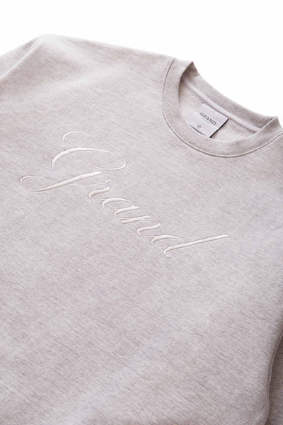 【ALLTIMERS】 Stamped Embroidered Crew Grey ALLTIMERS】 Stamped Embroidered Crew Grey Alltimers Sweater