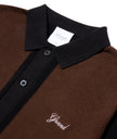 Knit Button Up Sweater Black/Espresso thumbnail image