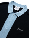KNIT QUARTER ZIP NAVY/POWDER BLUE thumbnail image