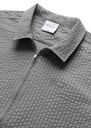 SEERSUCKER SHORT SLEEVE ZIP UP GREY thumbnail image