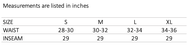 Micro Fleece Pant with Nylon Cream/White size chart