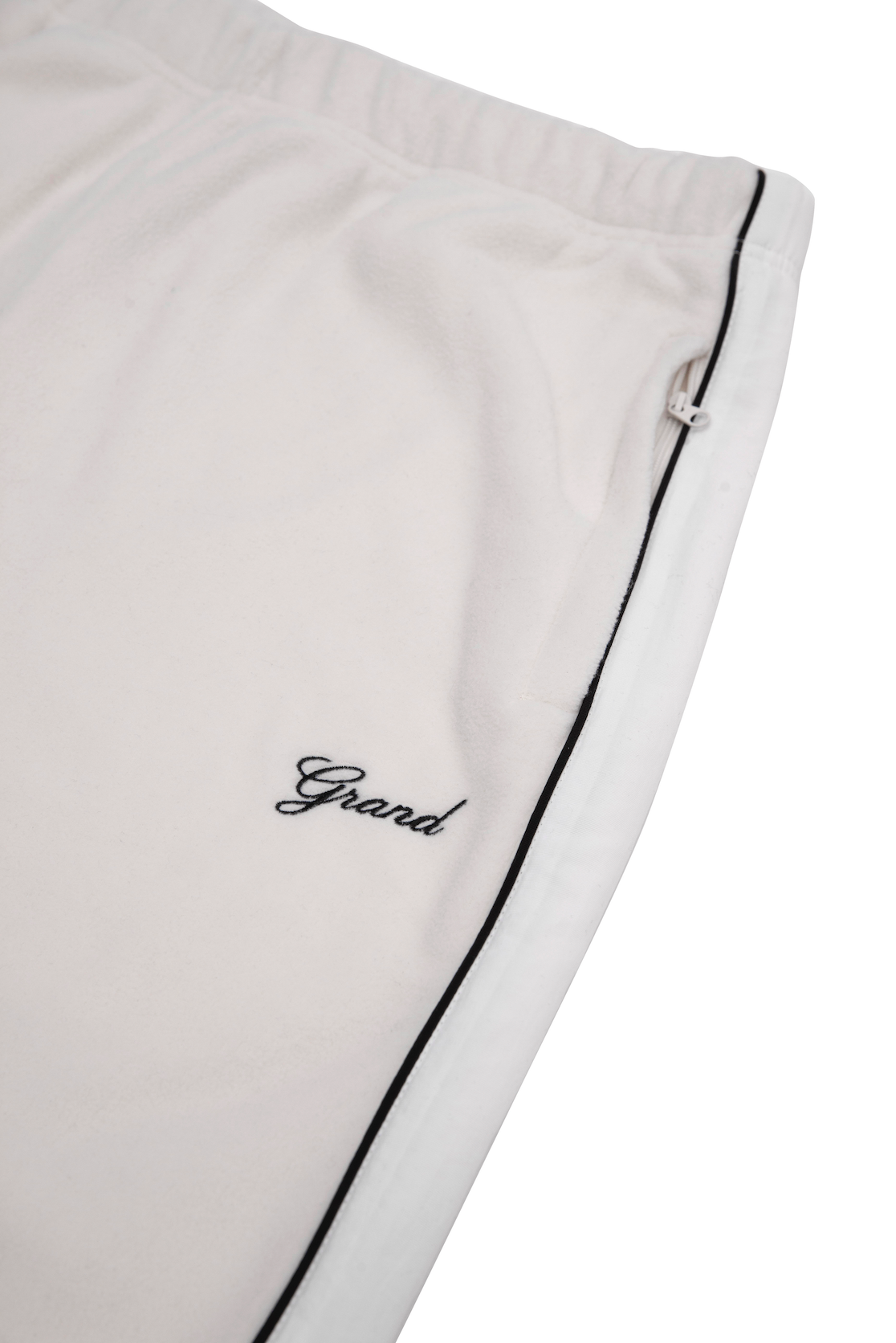 Micro Fleece Pant with Nylon Cream/White