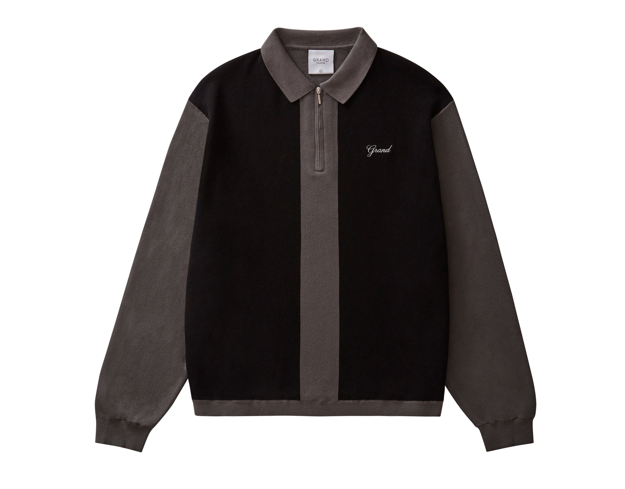 Knit Quarter Zip Grey/Black