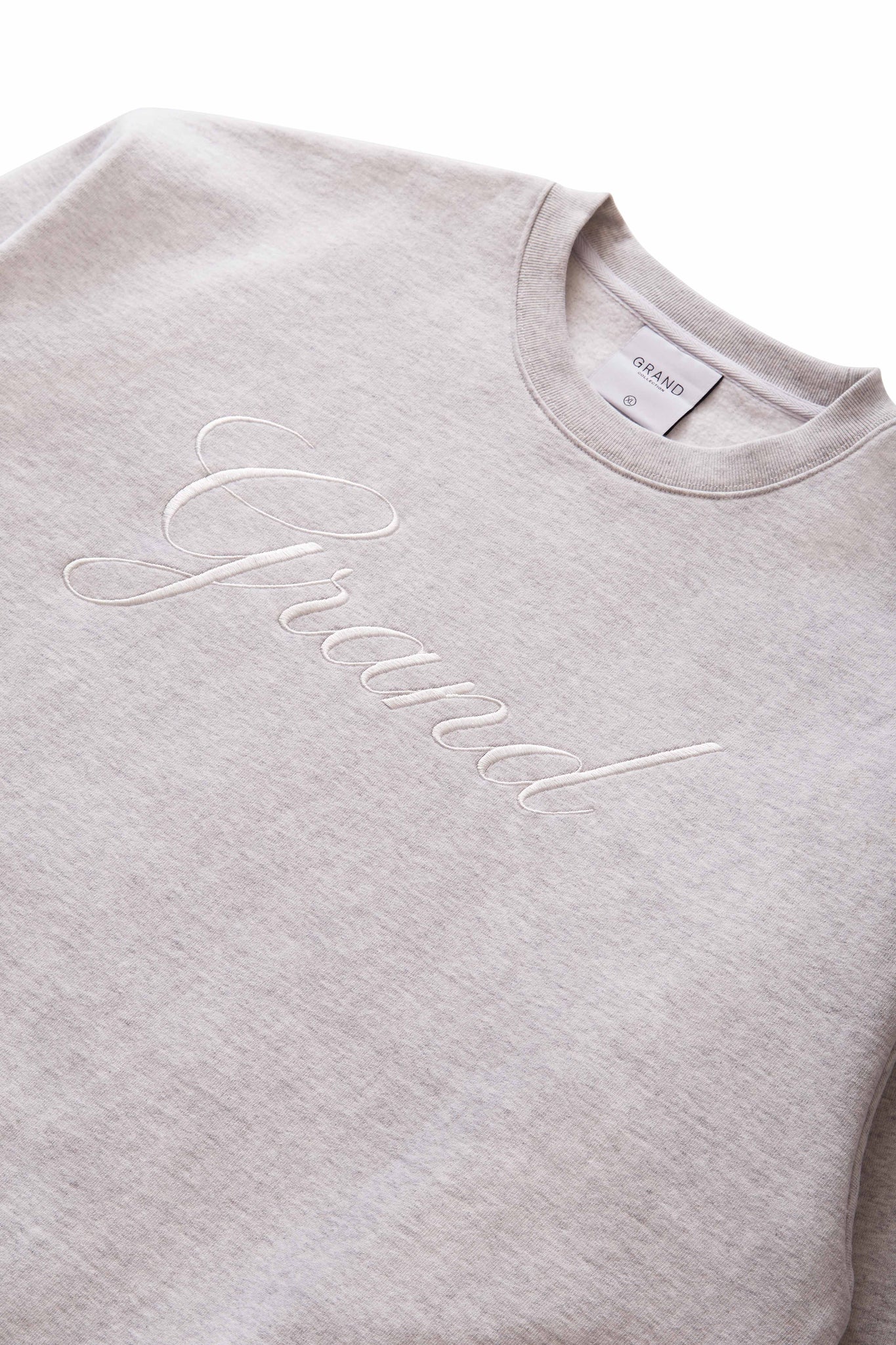 Embroidered Crewneck Ash Grey
