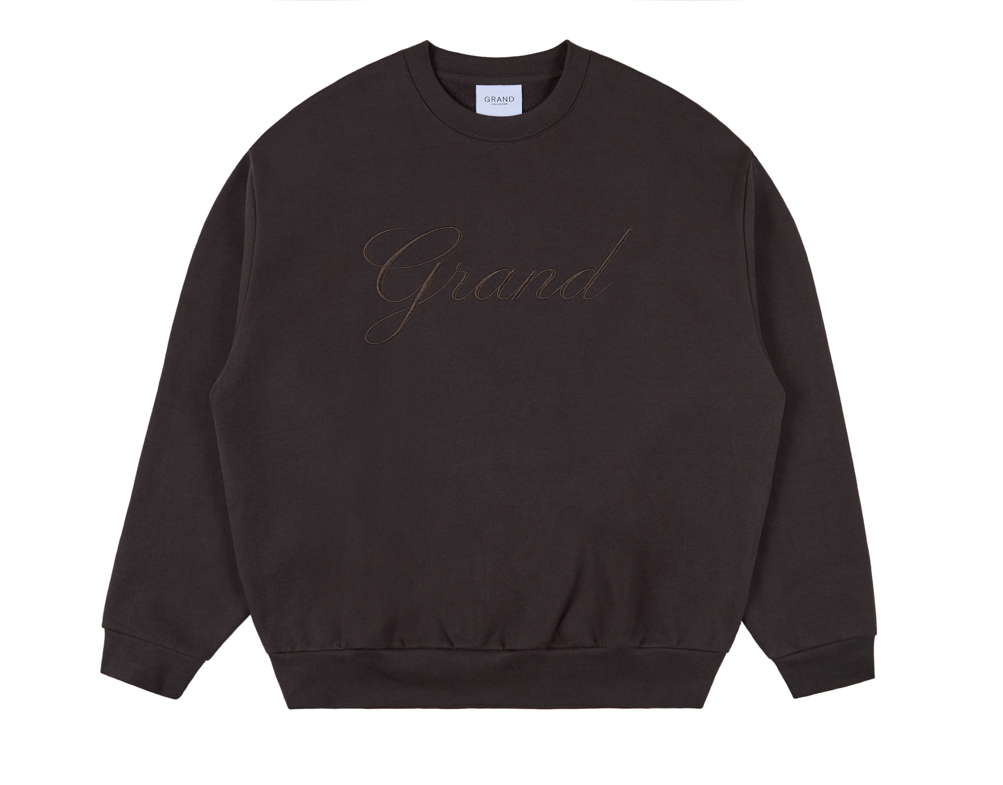 EMBROIDERED CREWNECK ESPRESSO