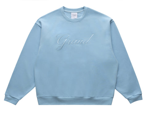 EMBROIDERED CREWNECK POWDER BLUE