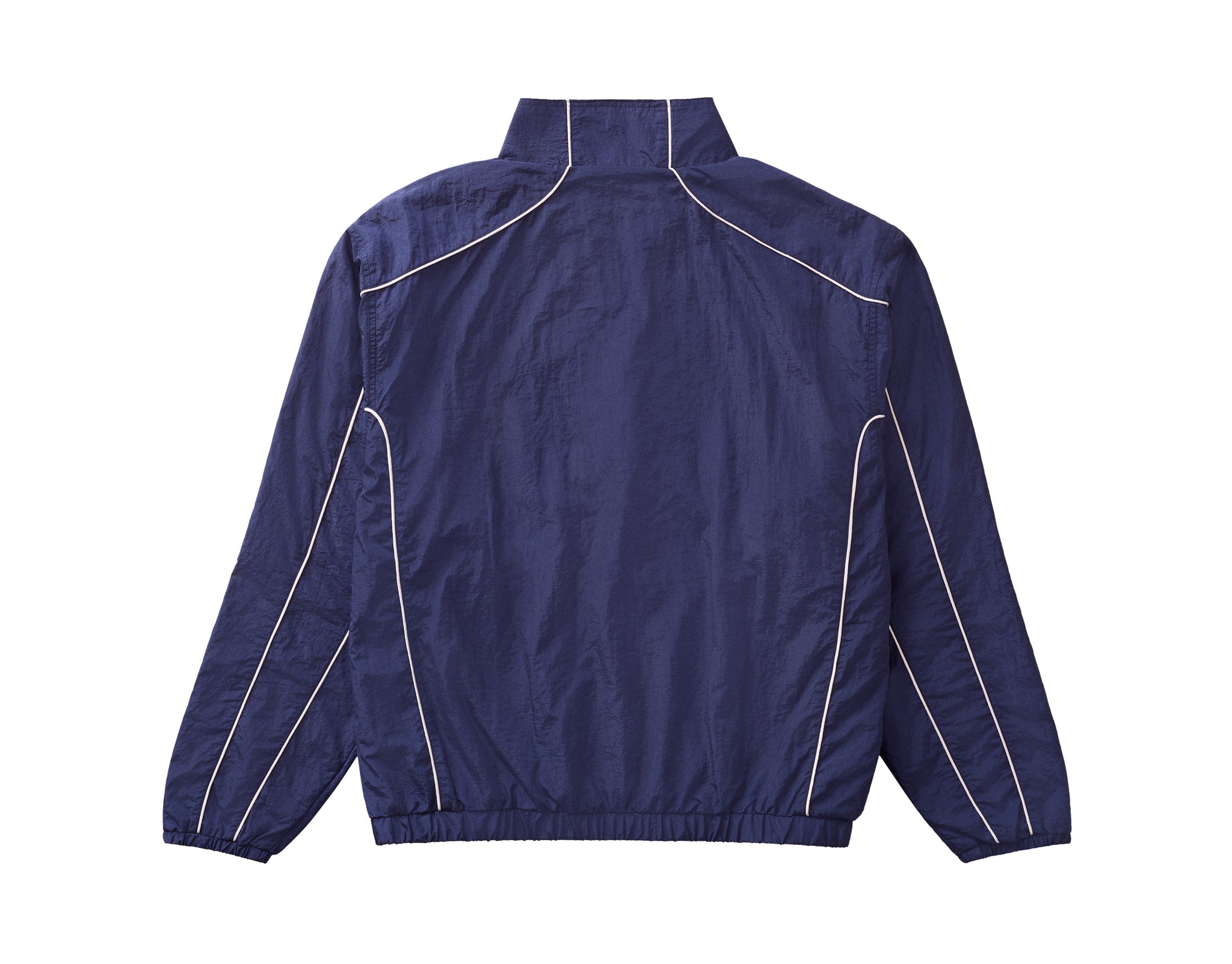 Crinkle Nylon Track Jacket Navy