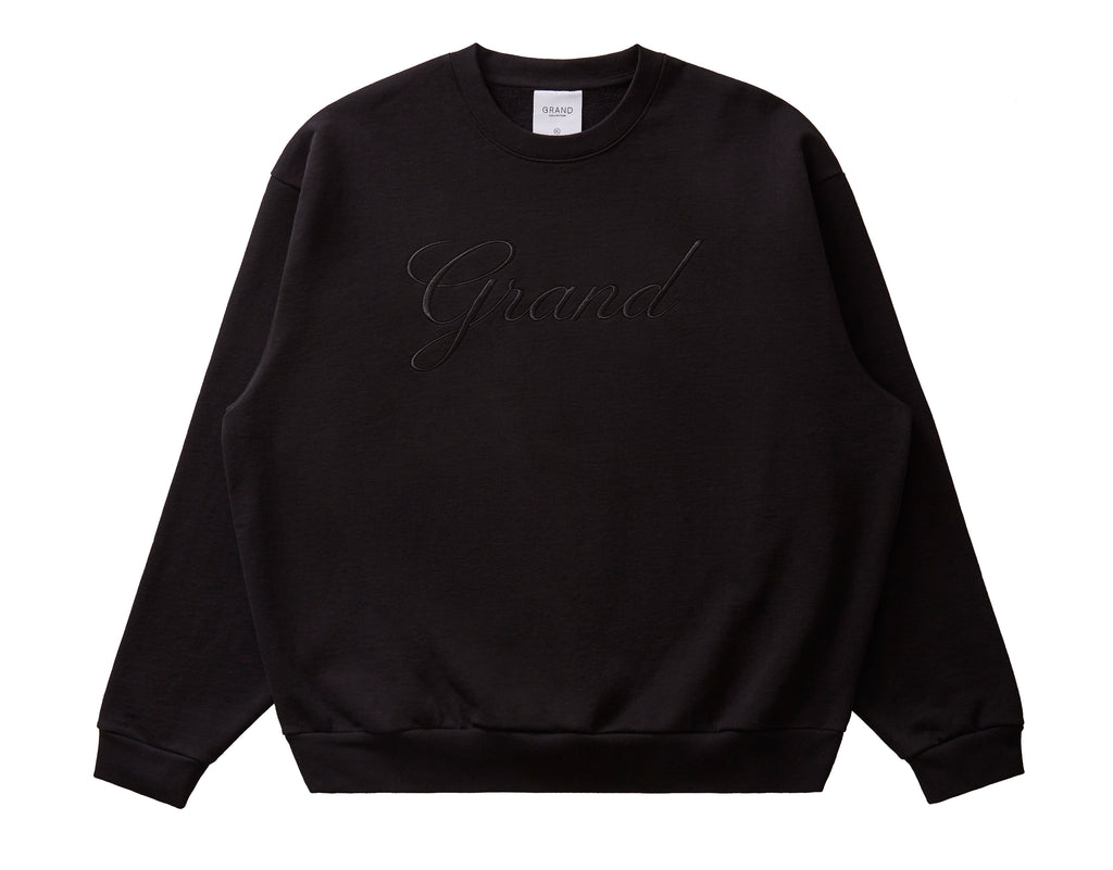 Embroidered Crewneck Black