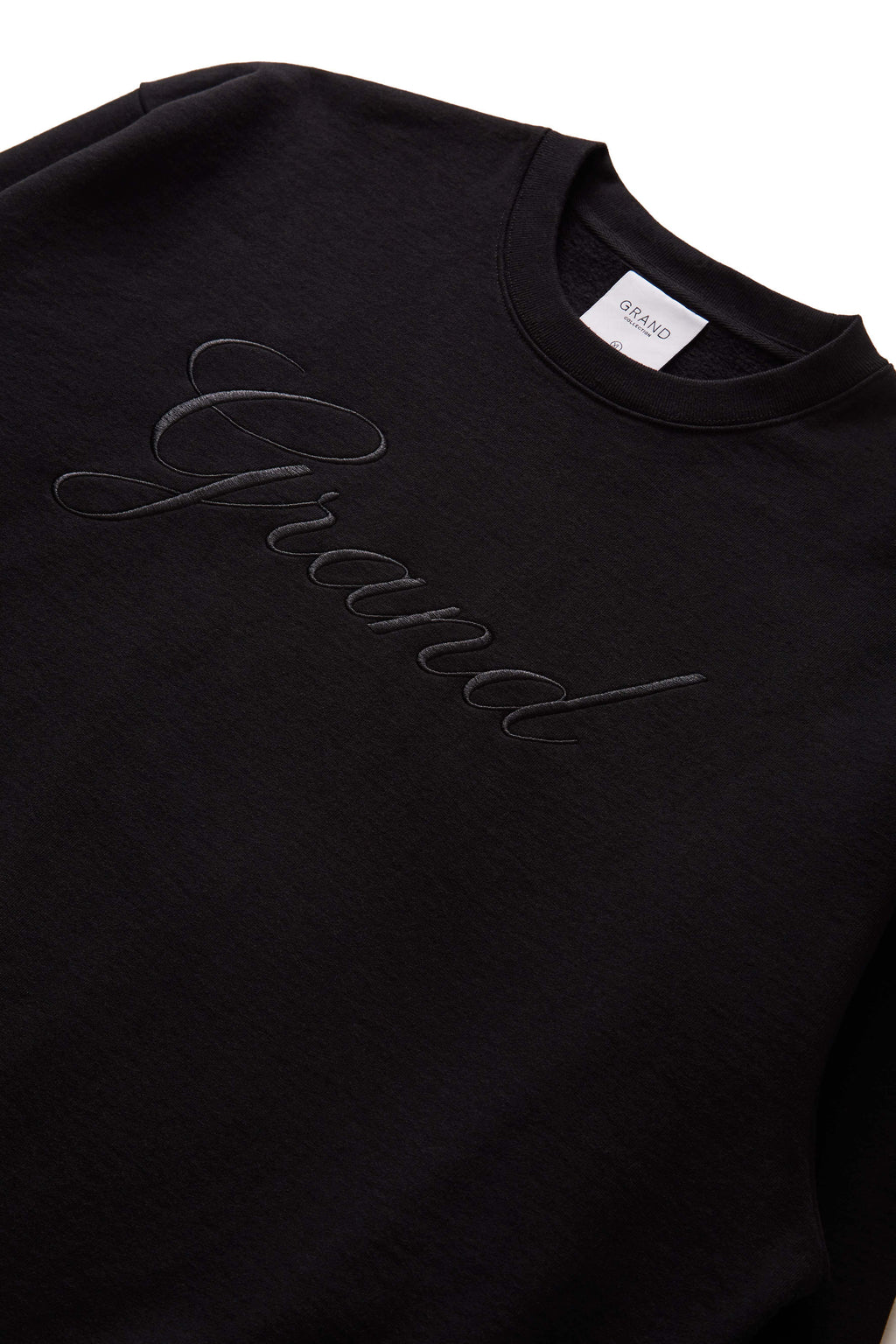 Embroidered Crewneck Black