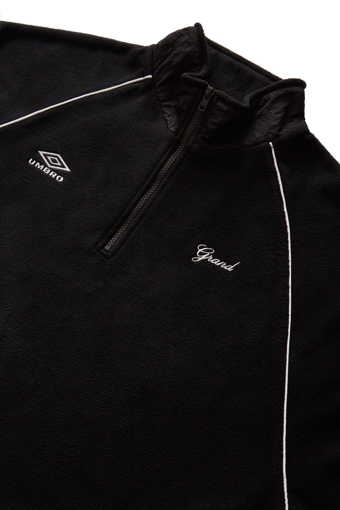 GRAND X UMBRO MICRO FLEECE QUARTER ZIP BLACK