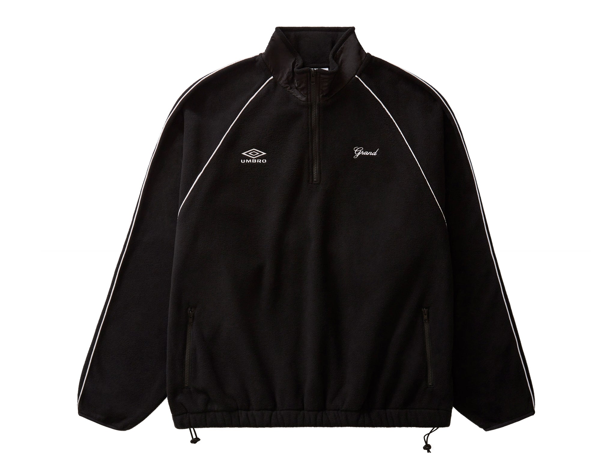 GRAND X UMBRO MICRO FLEECE QUARTER ZIP BLACK