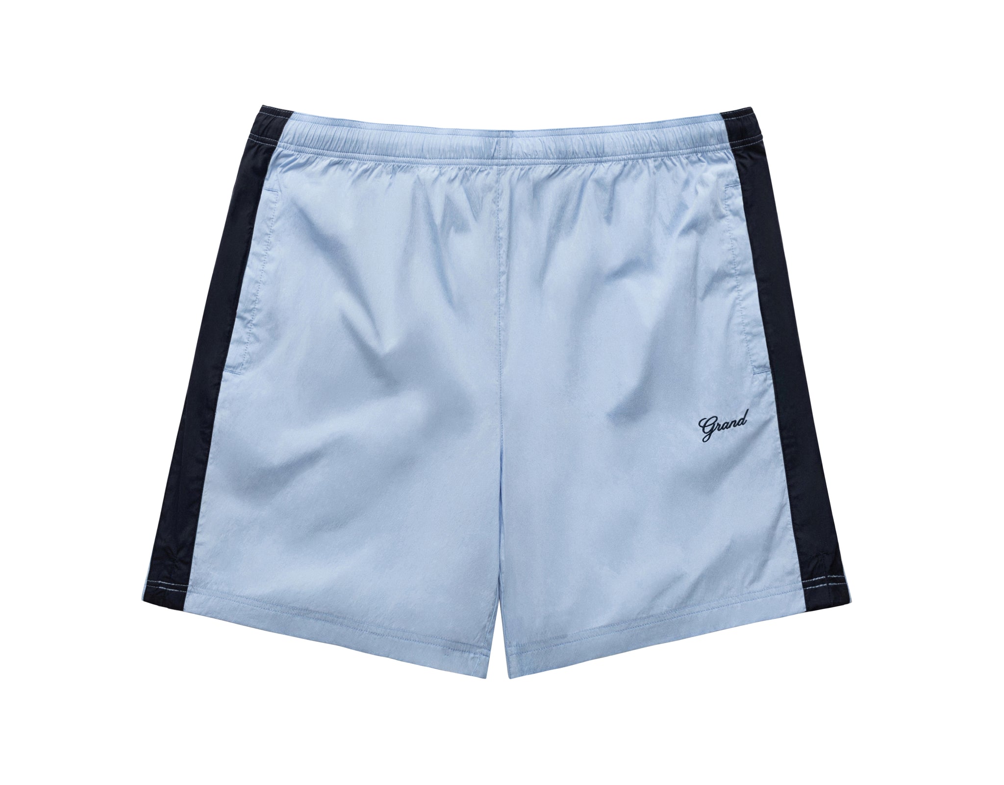COTTON/NYLON TRACK SHORT POWDER BLUE