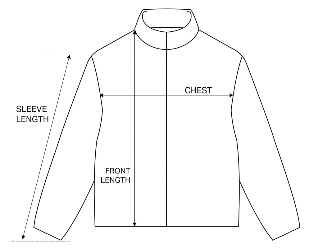 HARRINGTON JACKET PIPING POWDER BLUE size chart