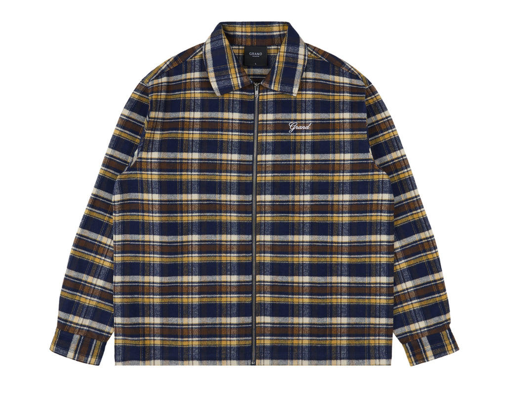 JAPANSE COTTON OVERSHIRT YELLOW/ESPRESSO