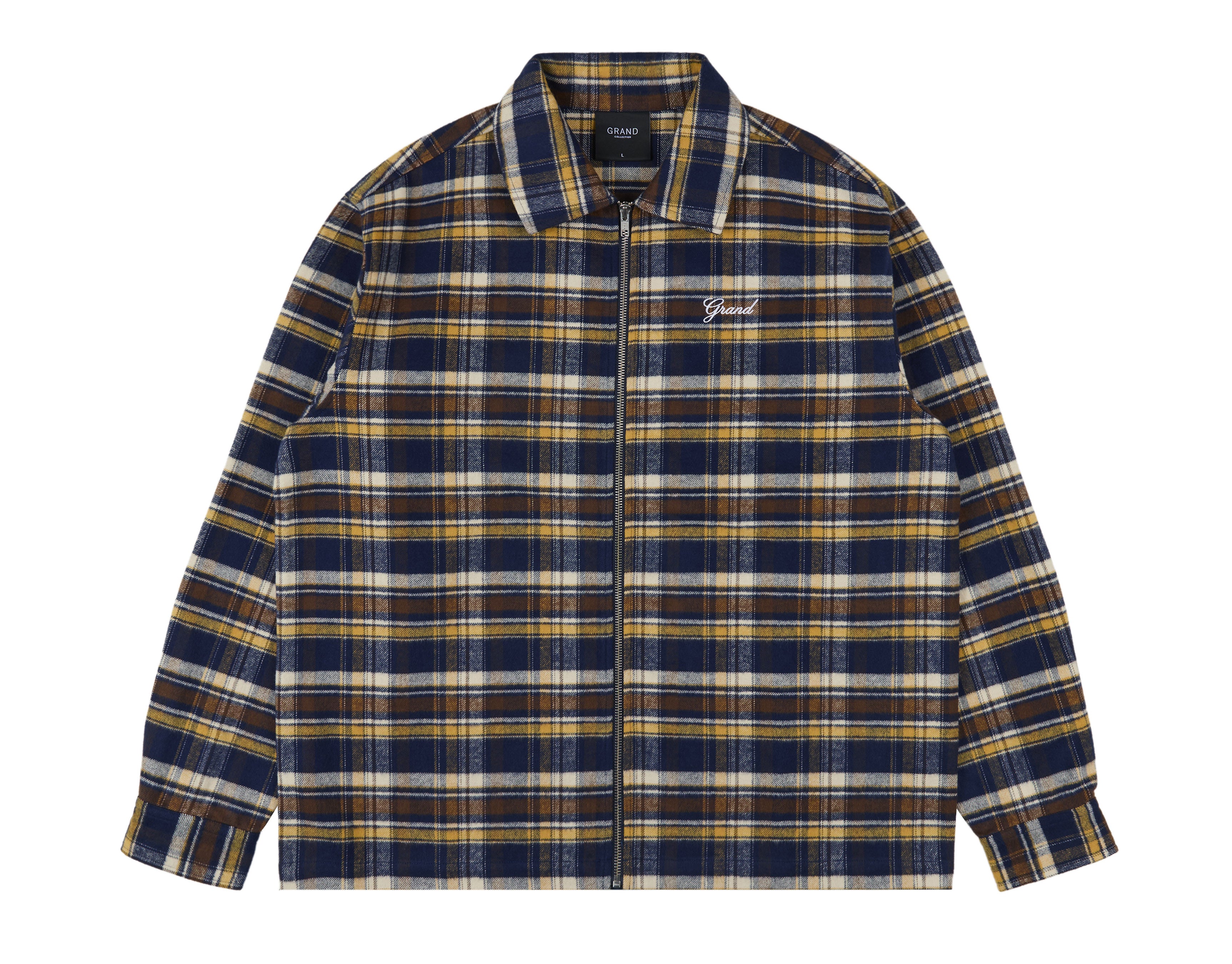 JAPANSE COTTON OVERSHIRT YELLOW/ESPRESSO