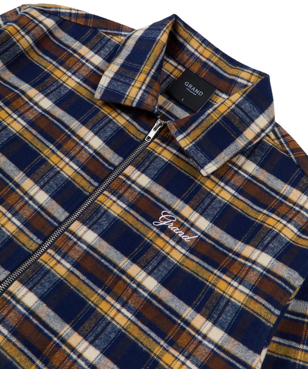 JAPANSE COTTON OVERSHIRT YELLOW/ESPRESSO