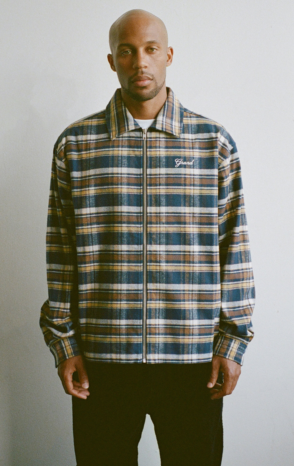 JAPANSE COTTON OVERSHIRT YELLOW/ESPRESSO