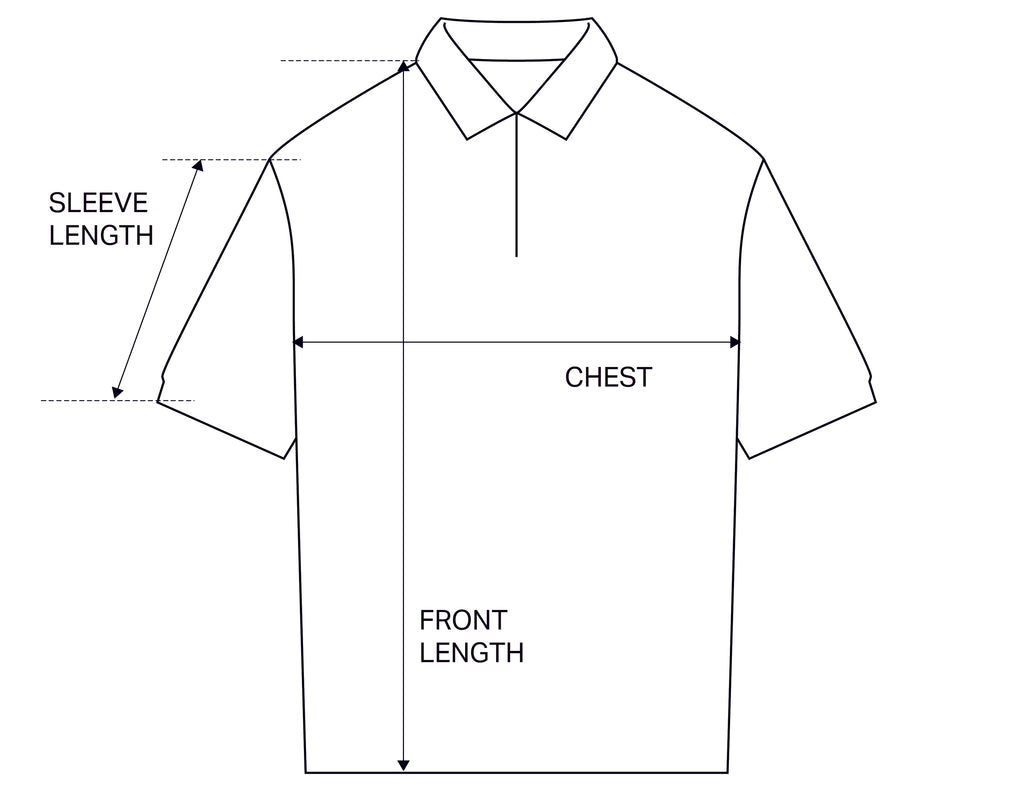 KNIT QUARTER ZIP NAVY/POWDER BLUE size chart