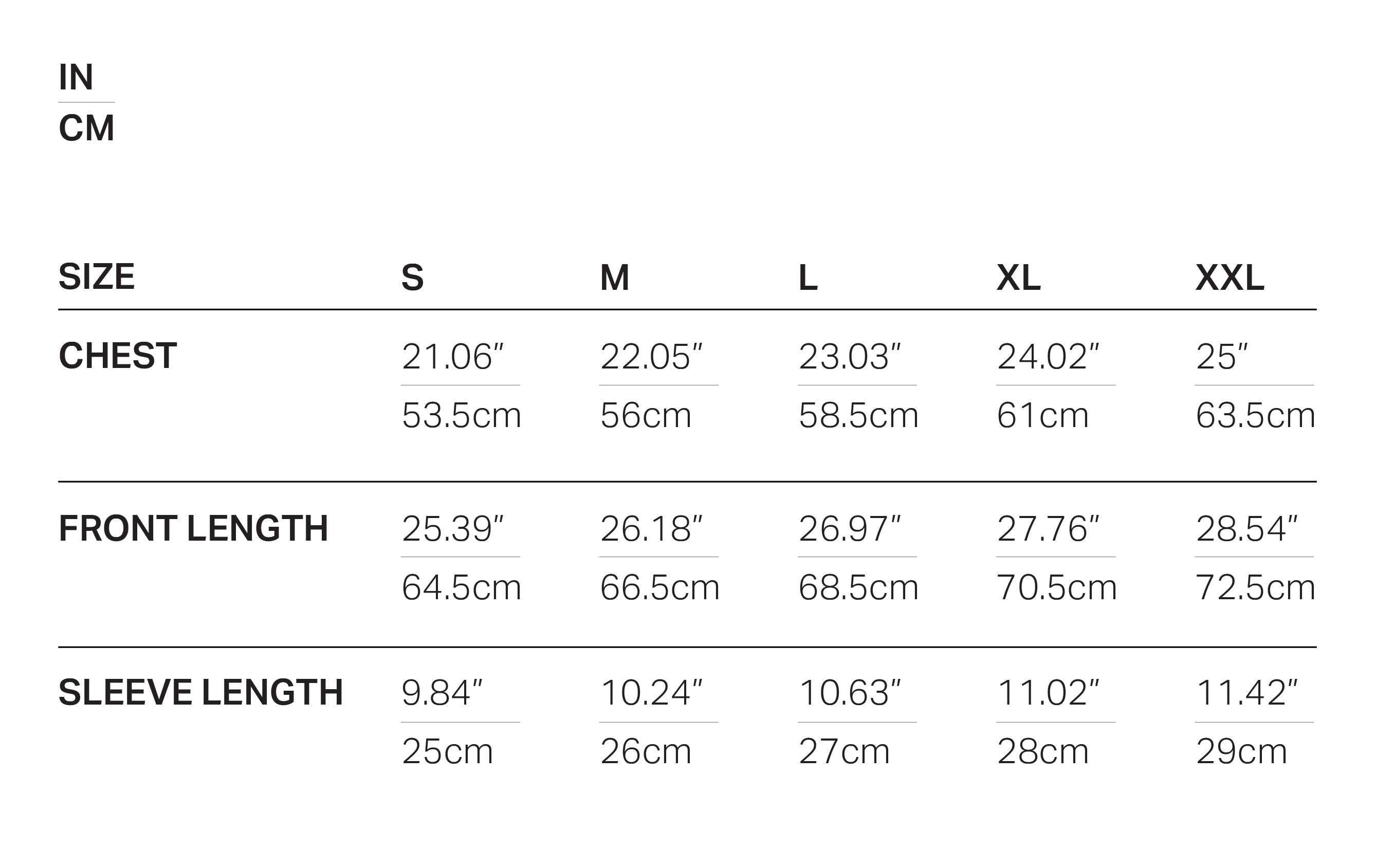 sizechart