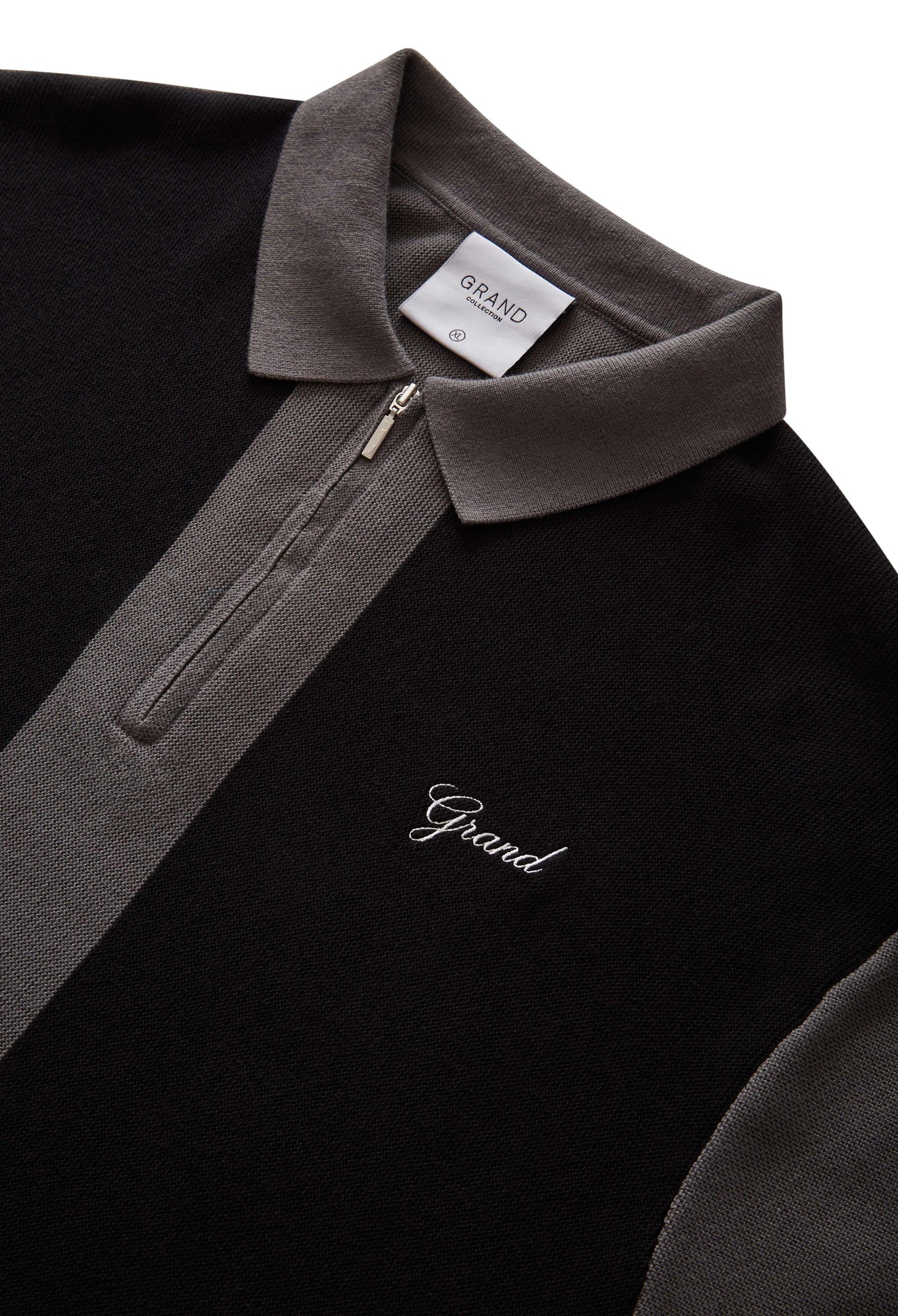 Knit Quarter Zip Grey/Black