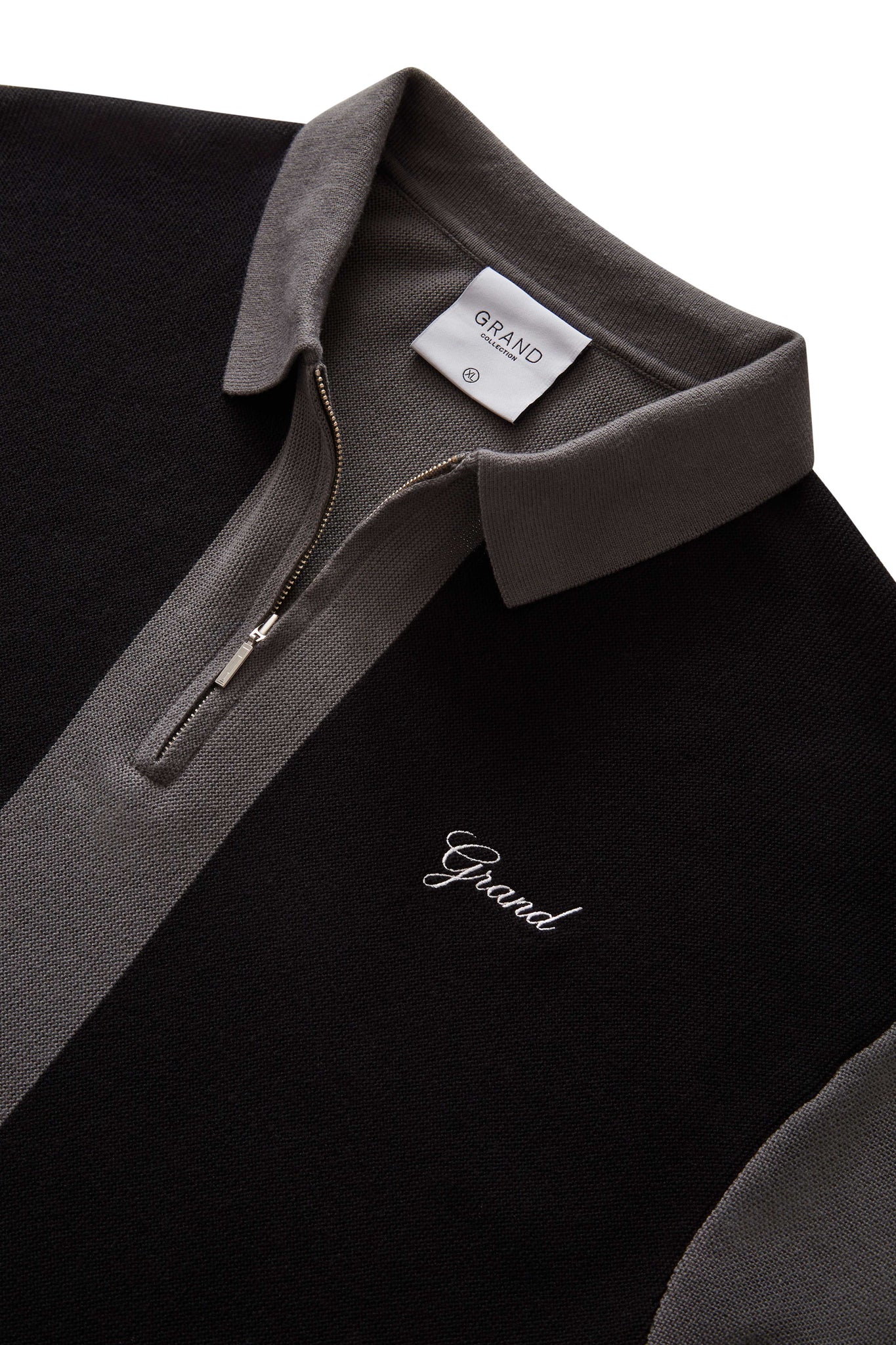 Knit Quarter Zip Grey/Black