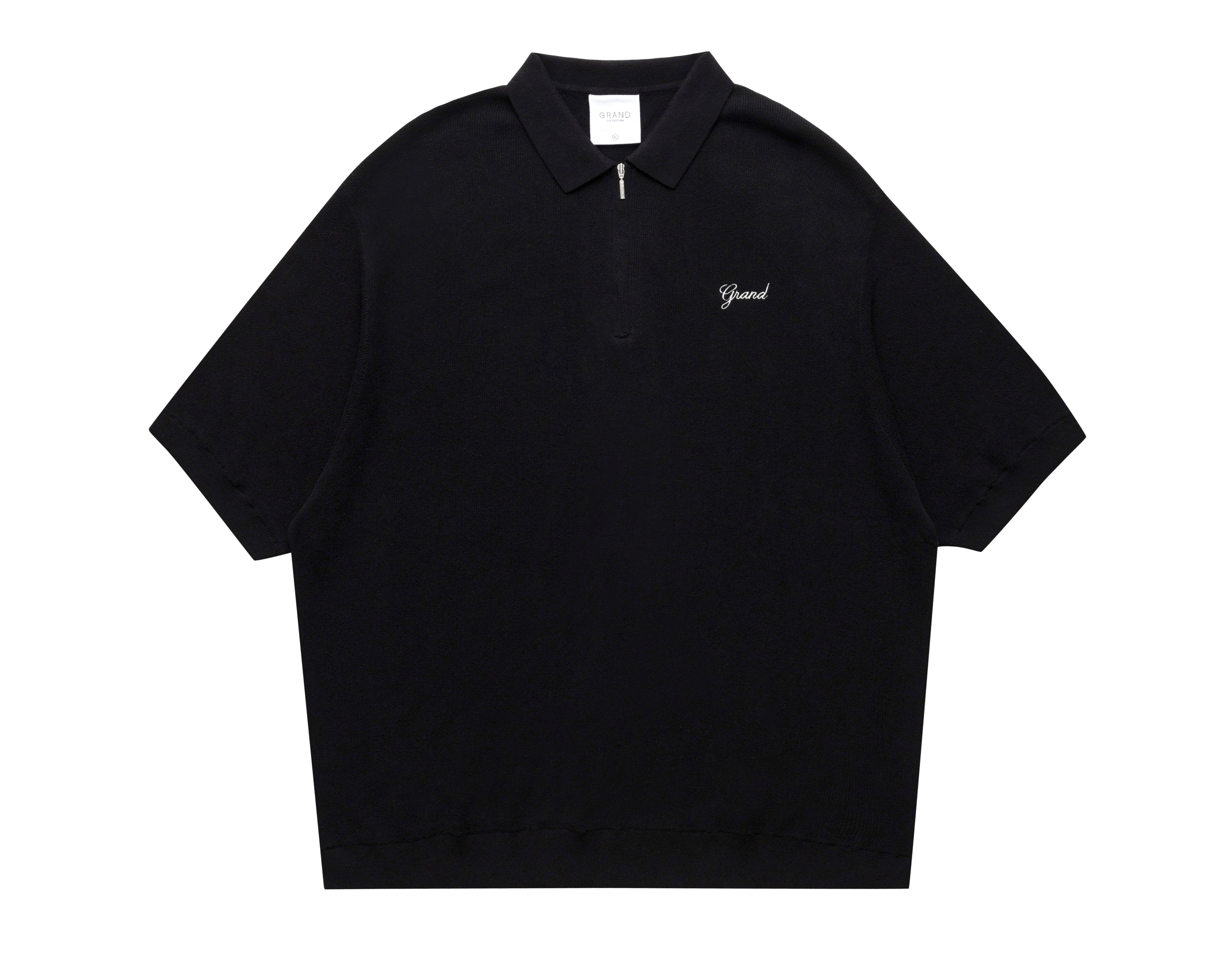 KNIT QUARTER ZIP BLACK