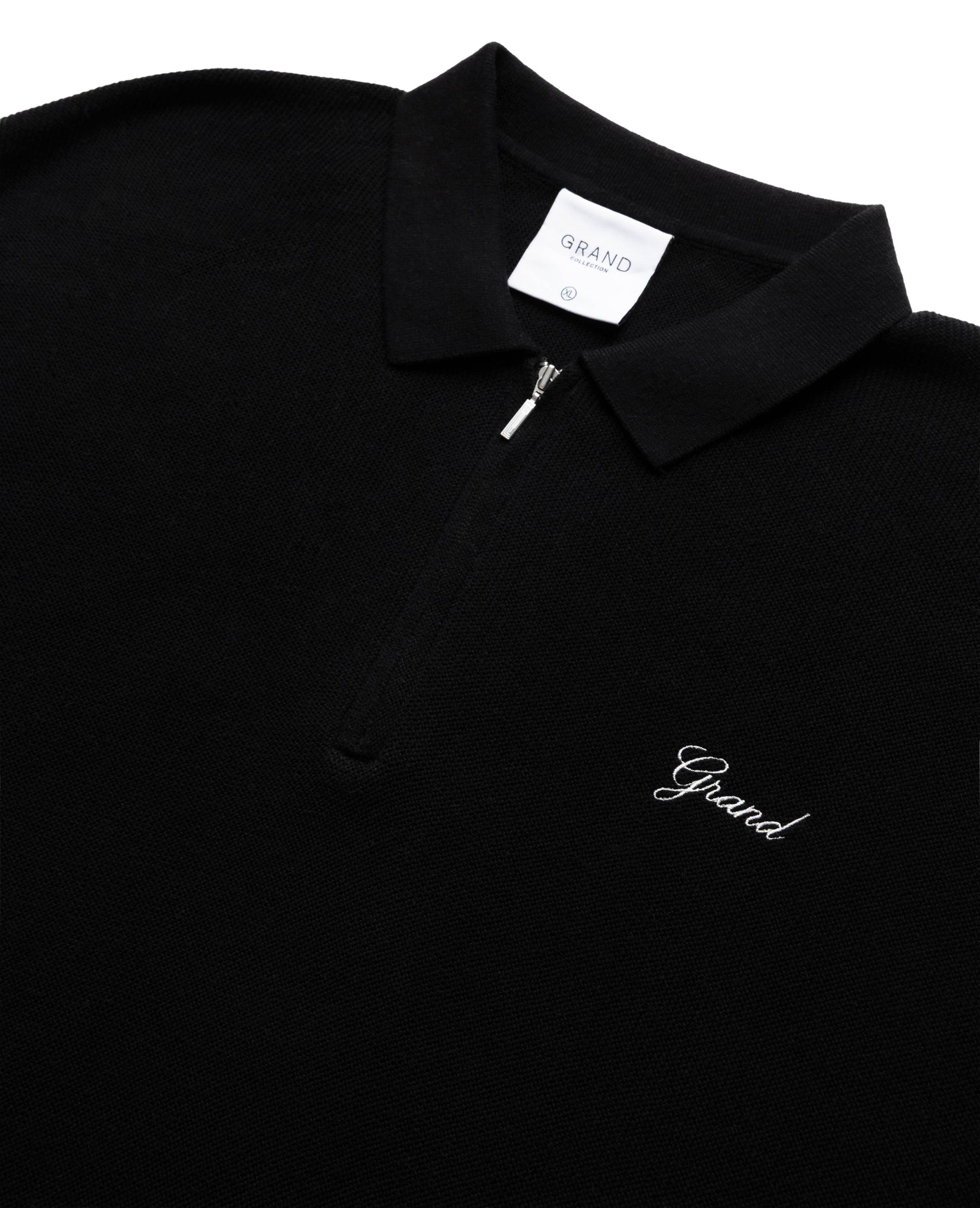 KNIT QUARTER ZIP BLACK