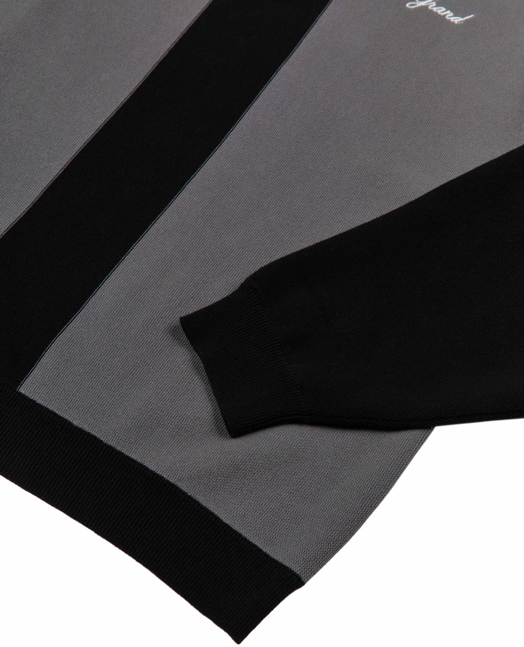 KNIT QUARTER ZIP GREY/BLACK