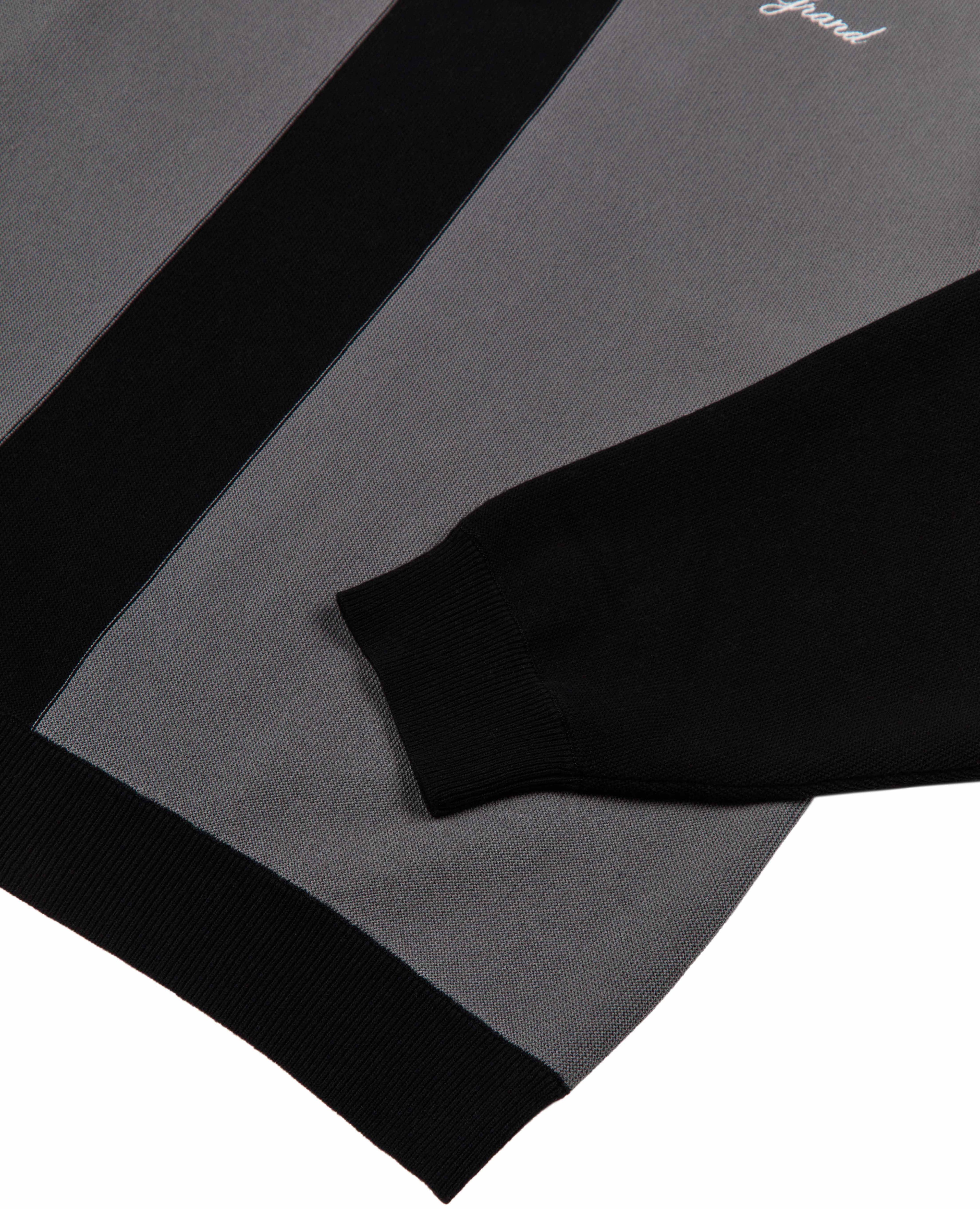 KNIT QUARTER ZIP GREY/BLACK