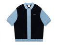 KNIT QUARTER ZIP NAVY/POWDER BLUE