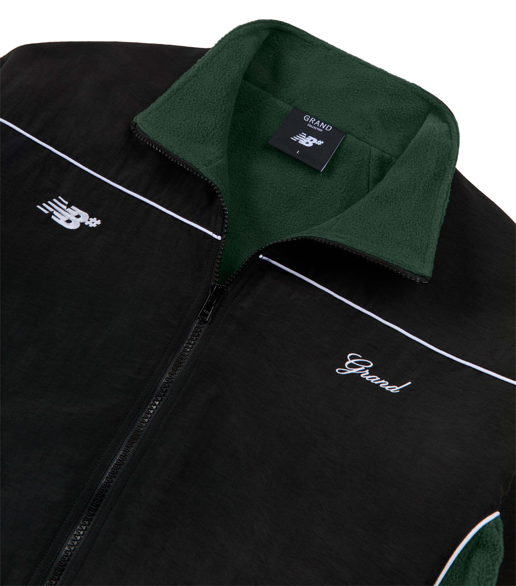 GRAND X NEW BALANCE POLAR FLEECE LINED NYLON JACKET