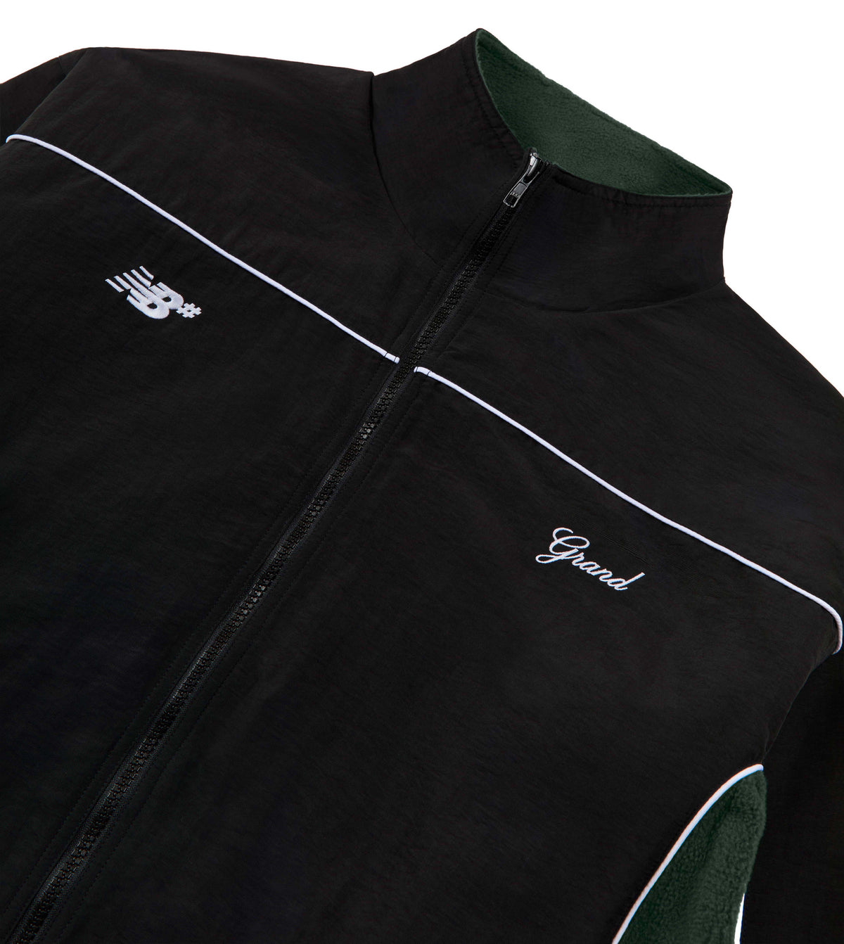 GRAND X NEW BALANCE POLAR FLEECE LINED NYLON JACKET
