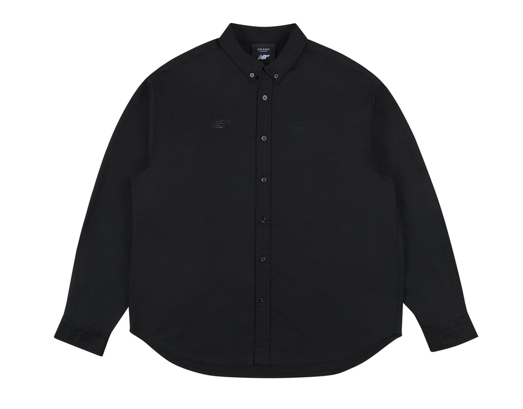 GRAND X NEW BALANCE OXFORD SHIRT BLACK