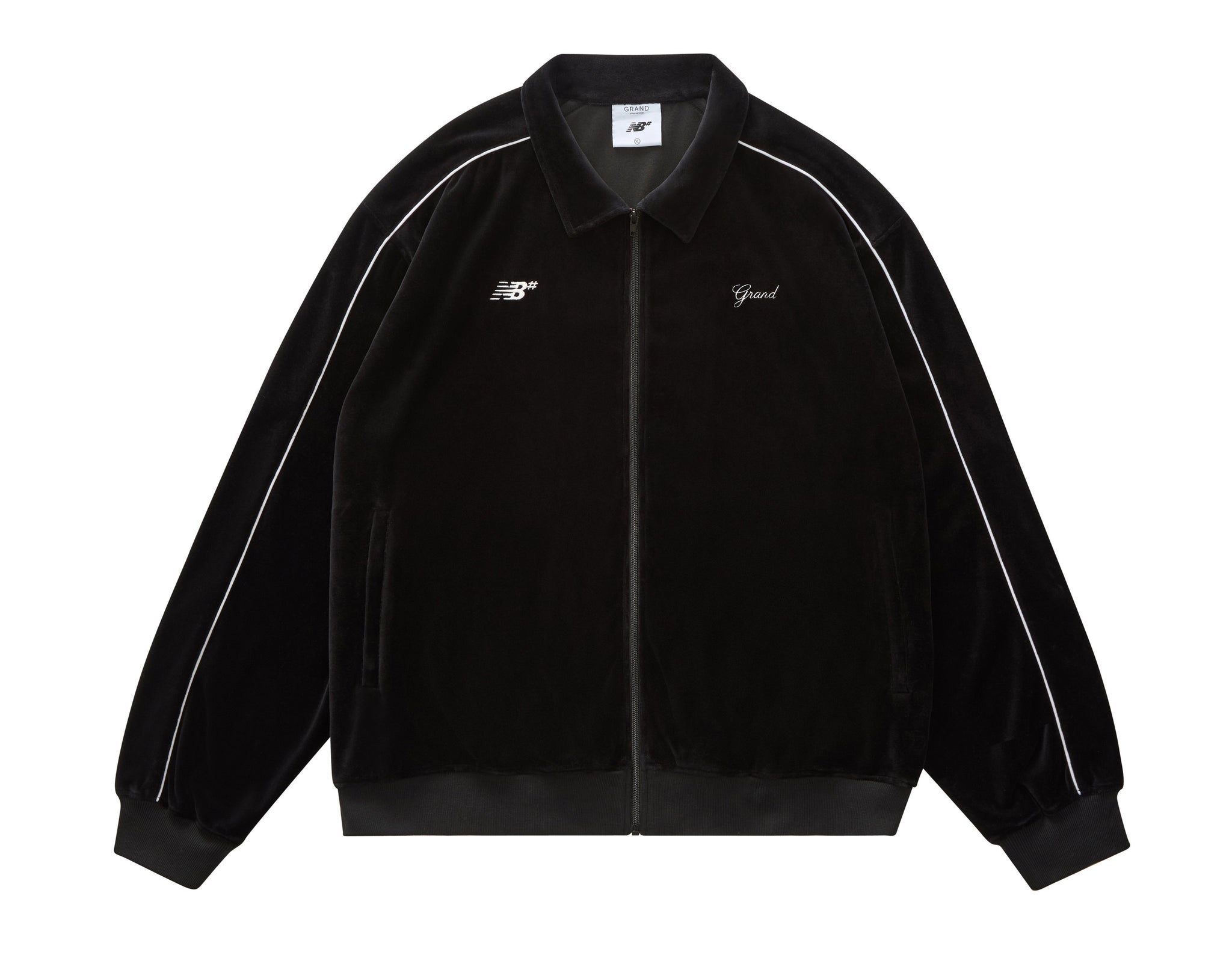 GRAND X NEW BALANCE VELOUR TRACK JACKET