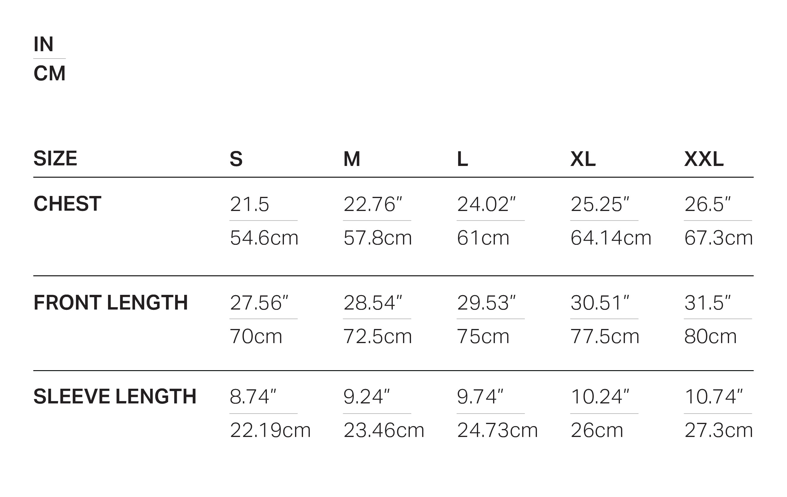 sizechart