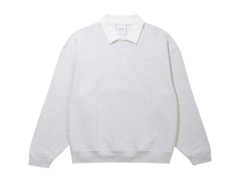 Collared Sweatshirt Ash/White