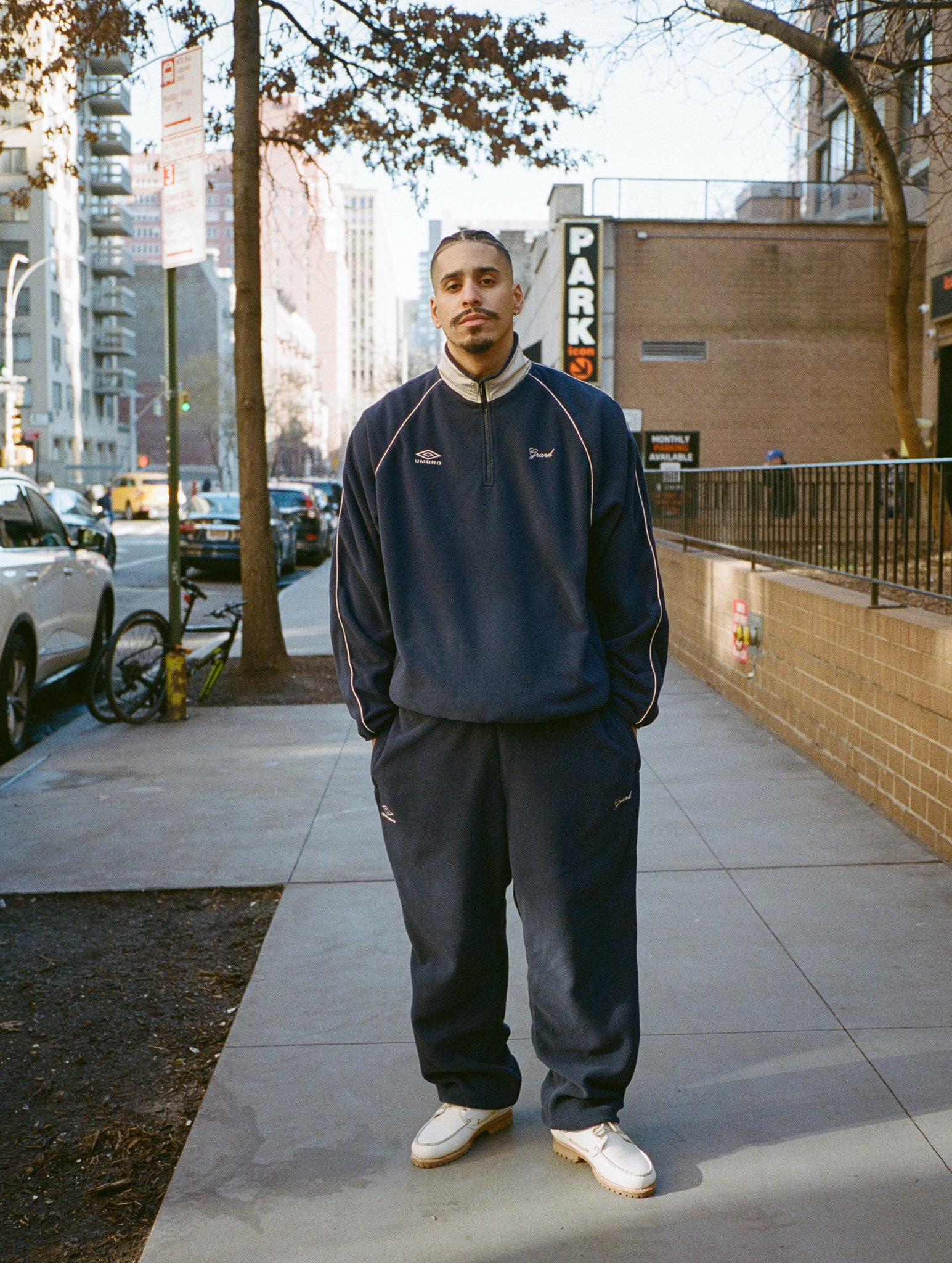 GRAND X UMBRO MICRO FLEECE PANT NAVY