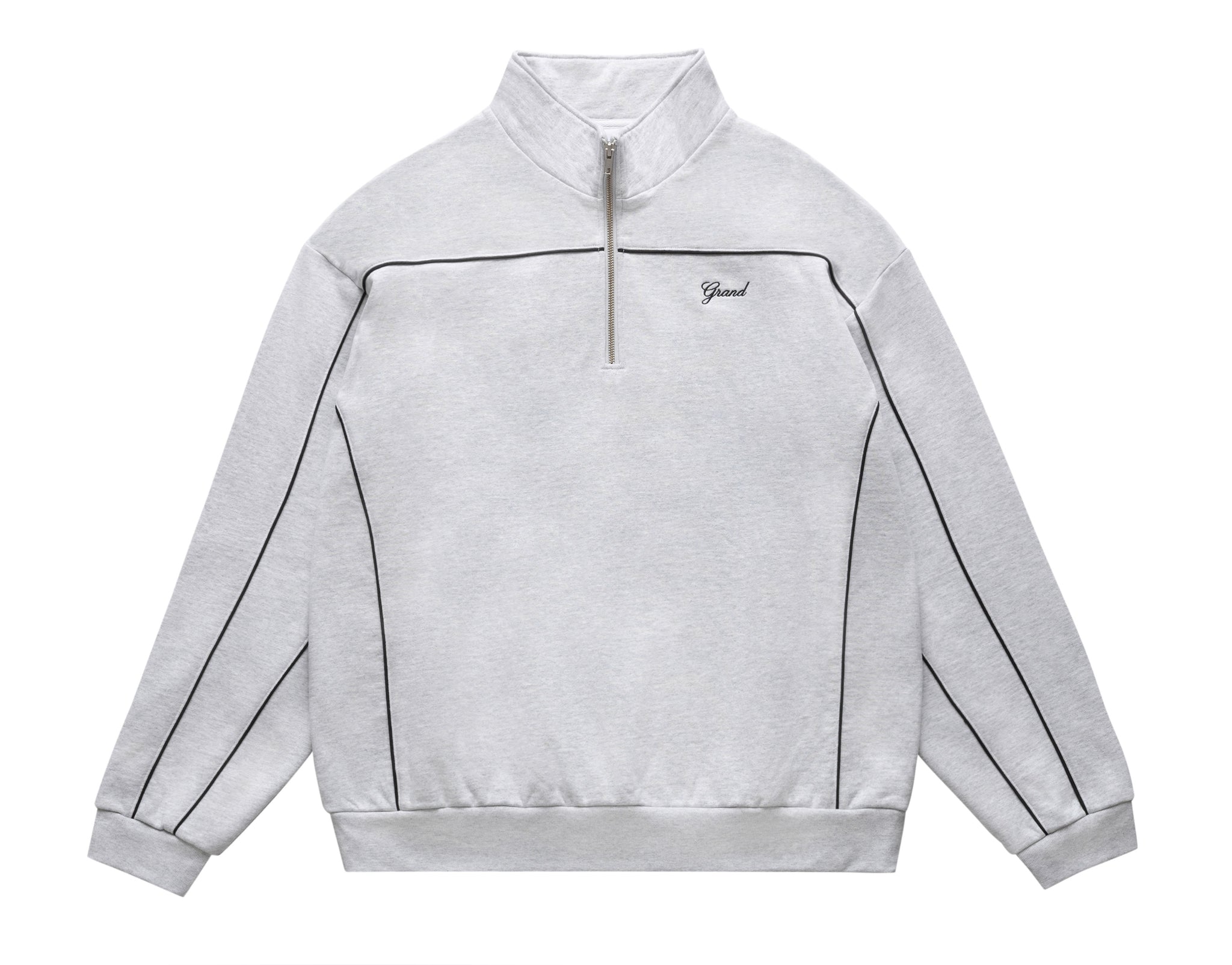 QUARTER ZIP SWEATSHIRT ASH GREY