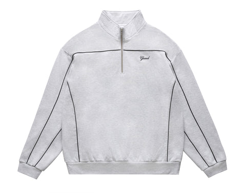 QUARTER ZIP SWEATSHIRT ASH GREY