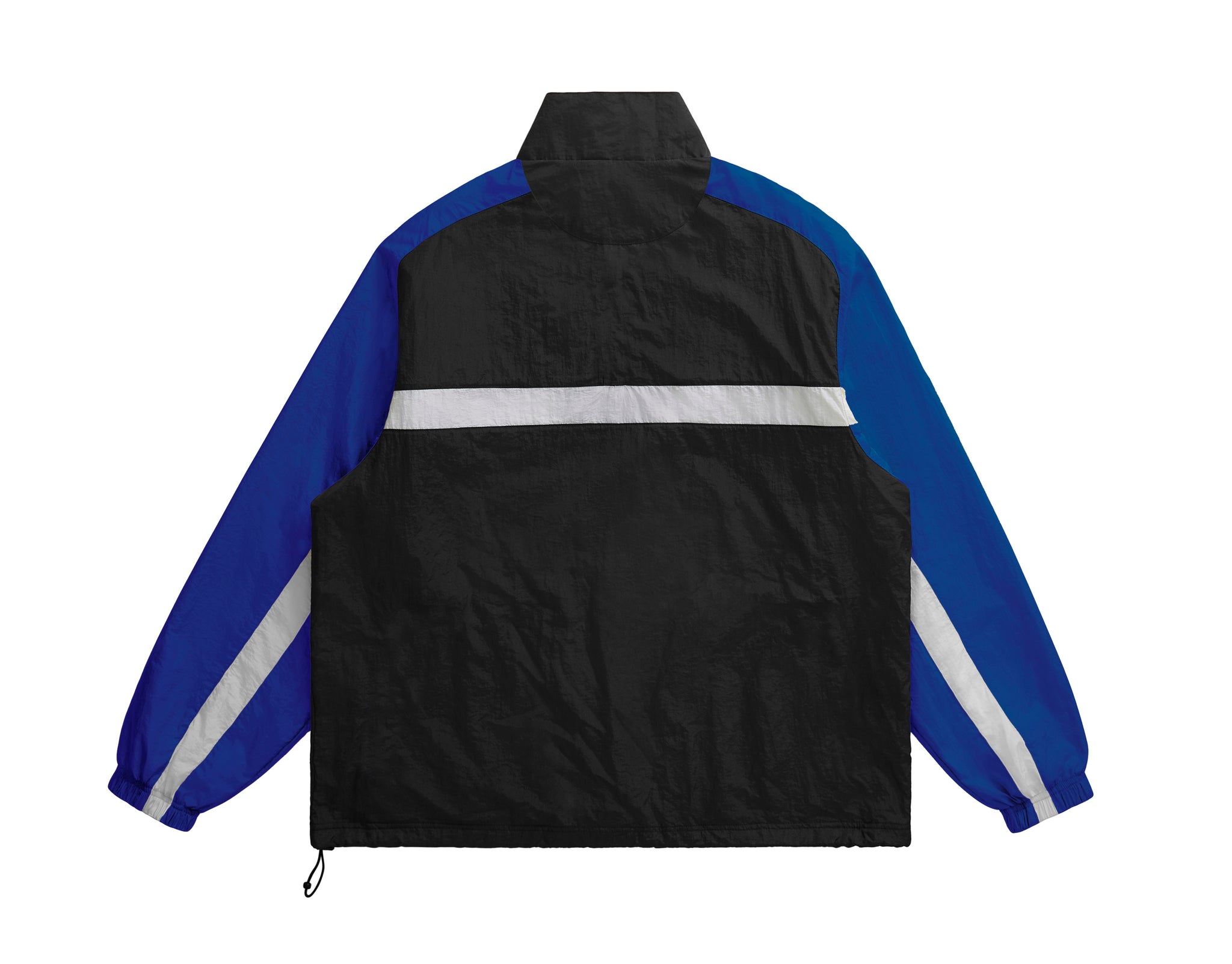 Quarter Zip Nylon Pullover Black/Royal