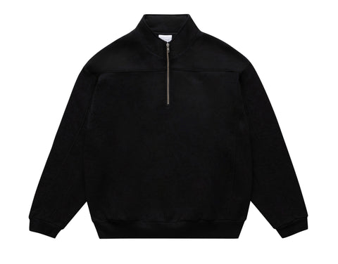 QUARTER ZIP SWEATSHIRT BLACK