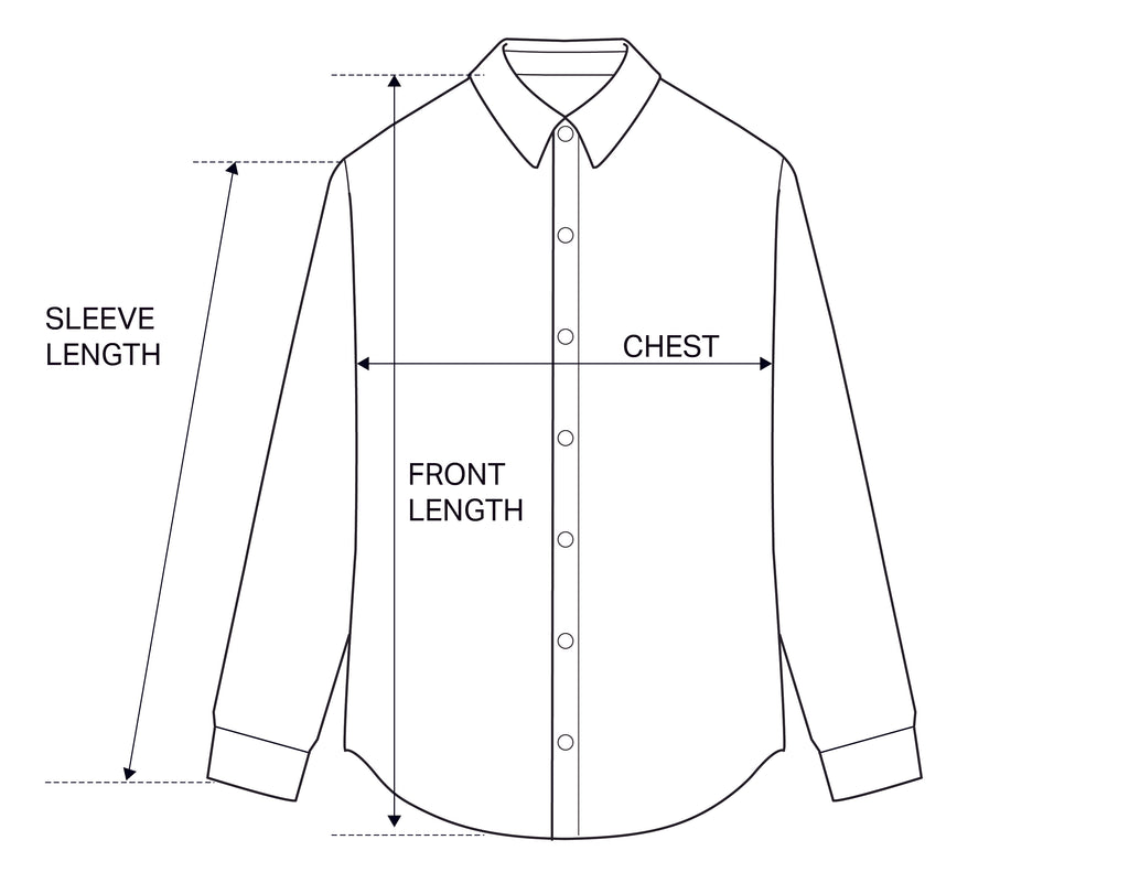 BLAIR STRIPED POPLIN SHIRT WHITE size chart