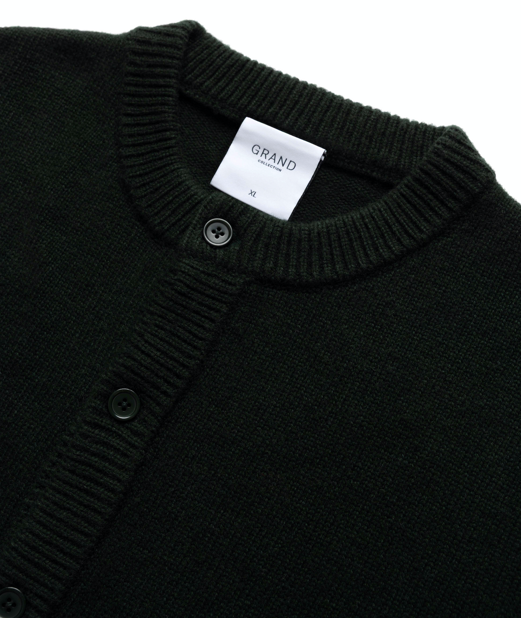 WOOL BUTTON UP SWEATER