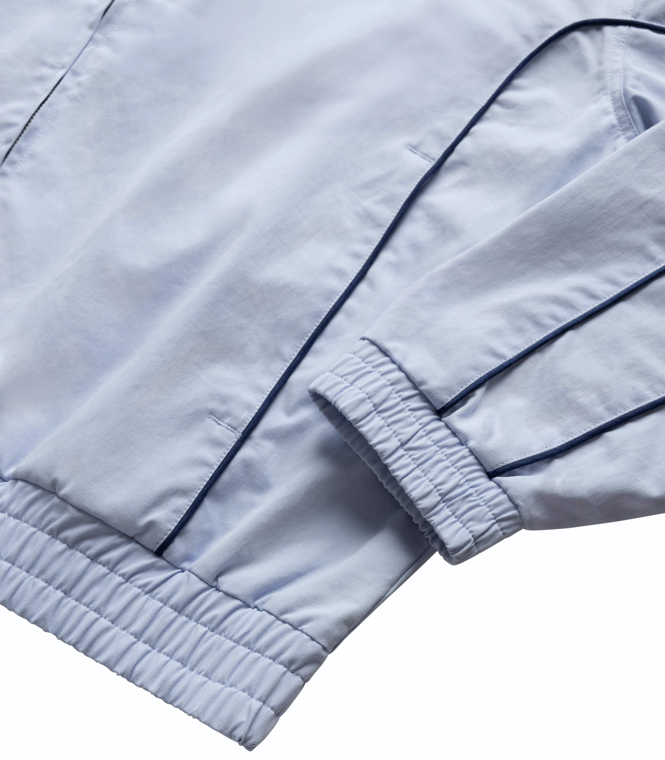 HARRINGTON JACKET WITH PIPING POWDER BLUE