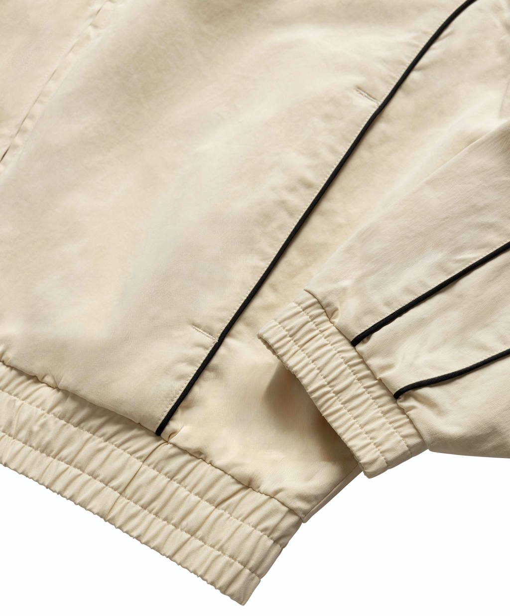 HARRINGTON JACKET WITH PIPING CREAM