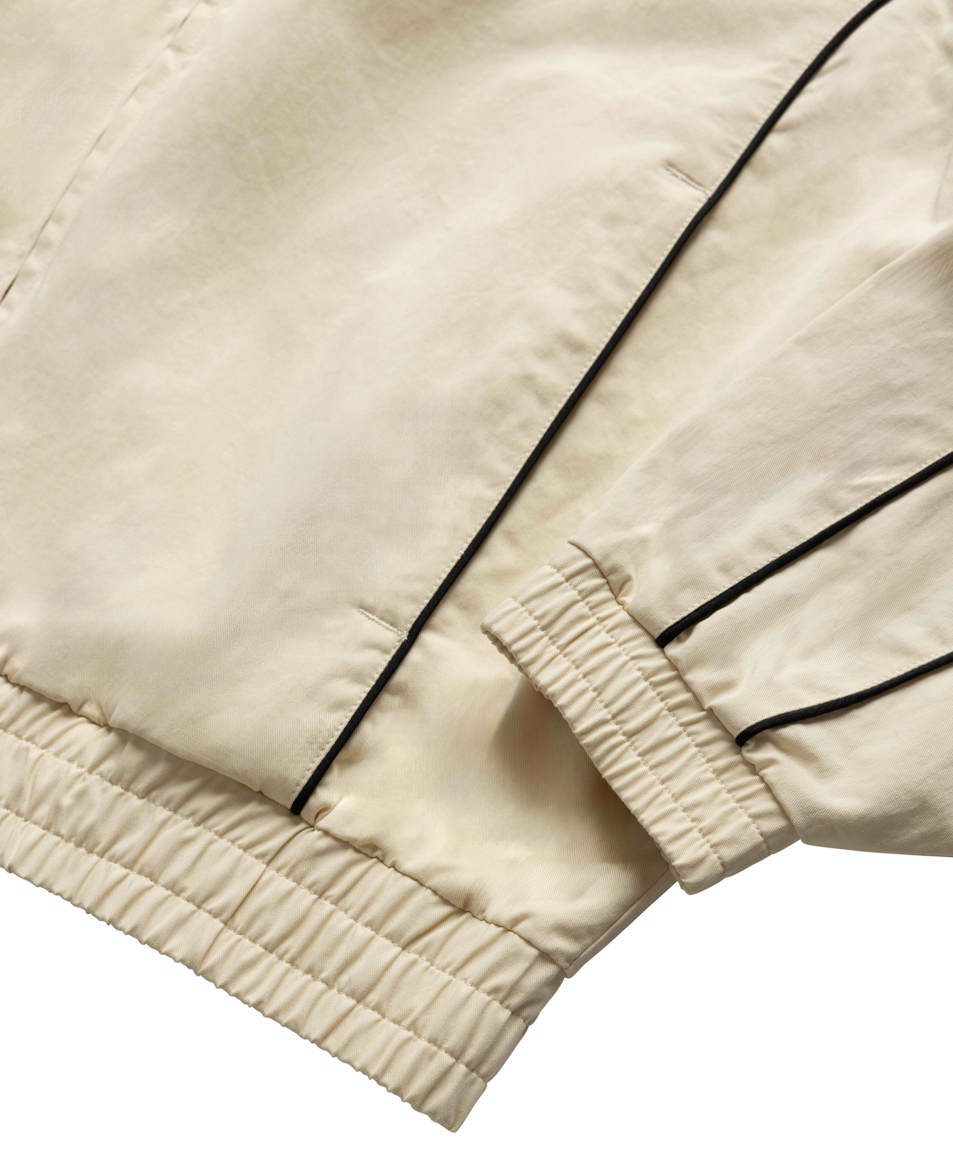 HARRINGTON JACKET WITH PIPING CREAM