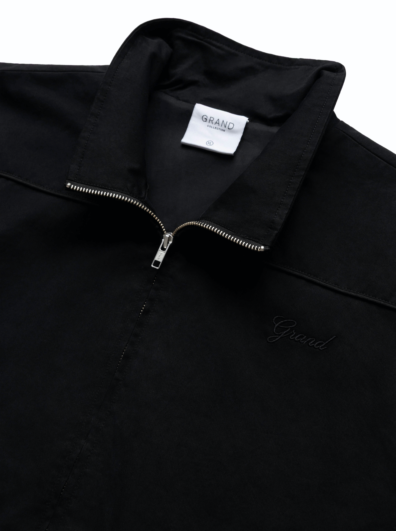 HARRINGTON JACKET WITH PIPING BLACK