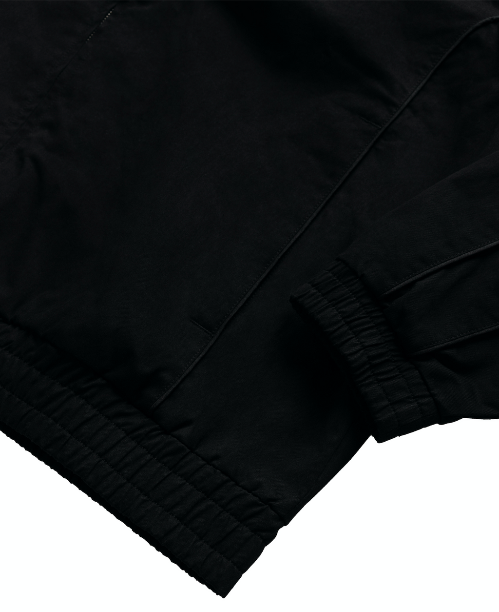 HARRINGTON JACKET WITH PIPING BLACK