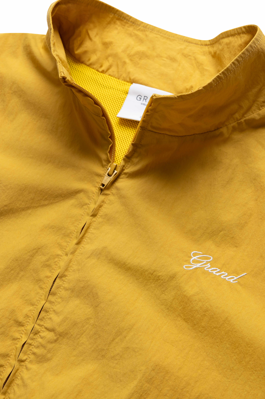 COTTON/NYLON TRACK JACKET DEEP YELLOW